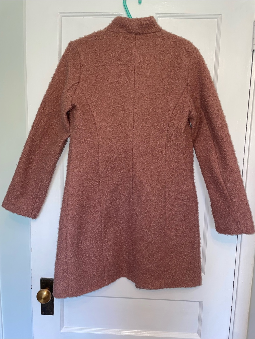 Dynamite Women's Pink Bouclé Open Front Coat - Picture 2 of 5